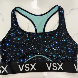 VSX Women's Starry Night Sports Bra - Black and Blue